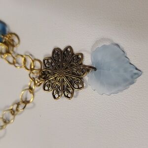 Cute Goldtone Chain & Charm Necklace #4609